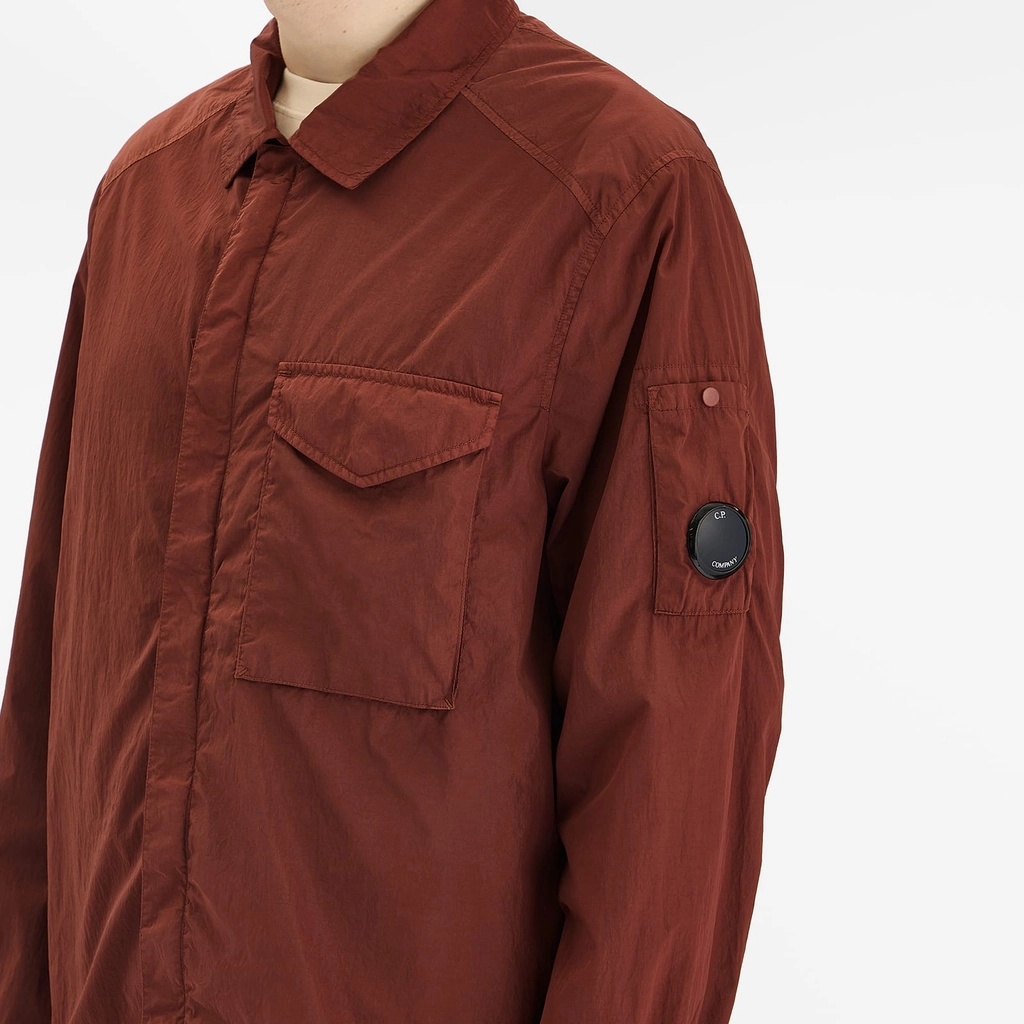 CP Company Men's Chrome-R Full Zip Overshirt Sable
